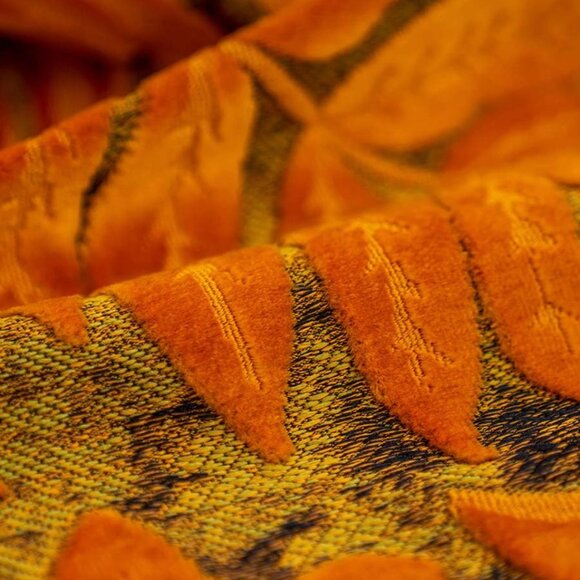 Vintage Floral  Leaf Velvet Decorative Velvet Throw Pillow Cover 18x18 - Picture 6 of 6